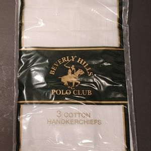 Beverly Hills Polo Club Mens 100% Cotton Handkerch